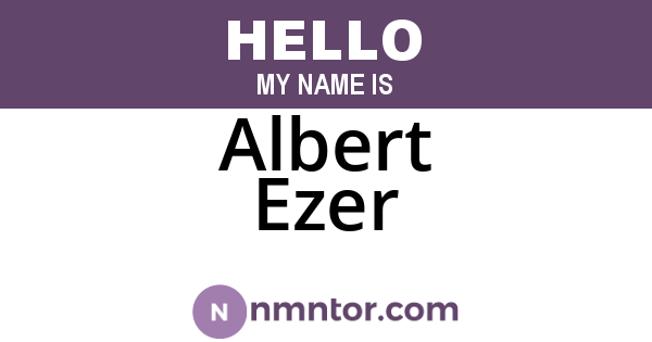 Albert Ezer