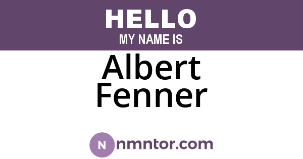 Albert Fenner
