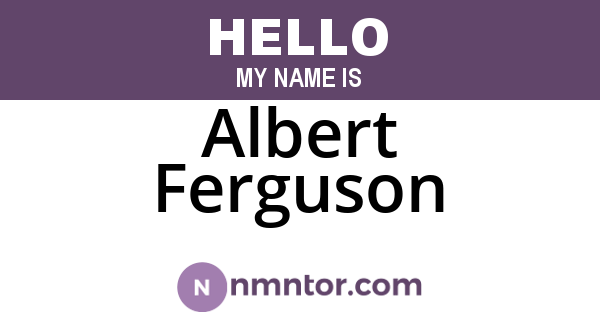 Albert Ferguson