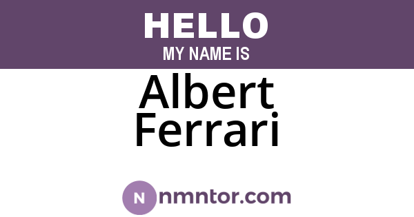 Albert Ferrari