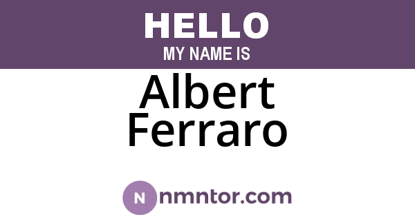 Albert Ferraro