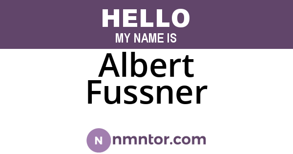 Albert Fussner
