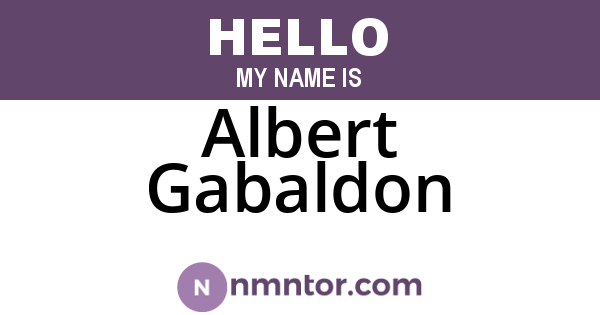 Albert Gabaldon