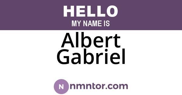 Albert Gabriel
