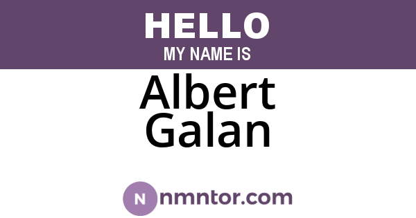 Albert Galan