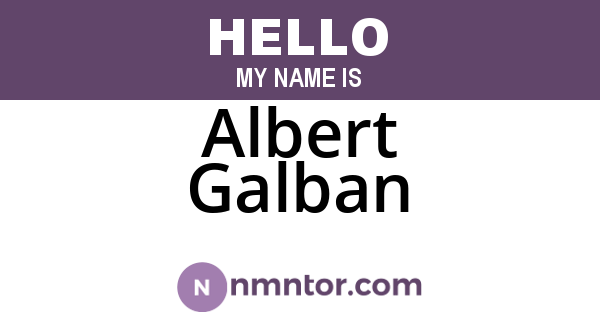 Albert Galban