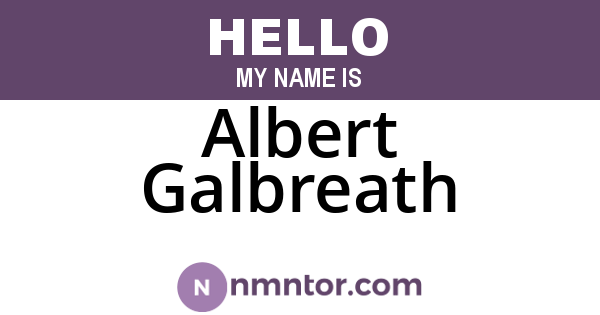 Albert Galbreath