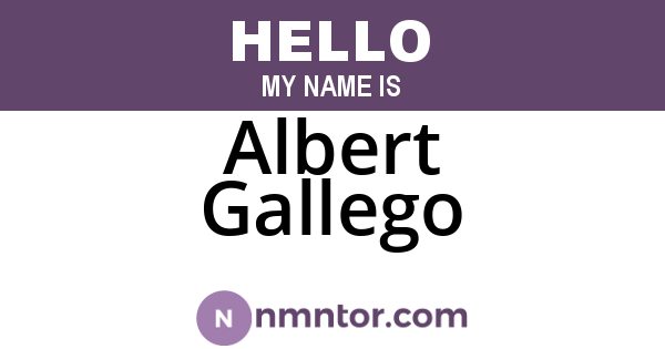 Albert Gallego