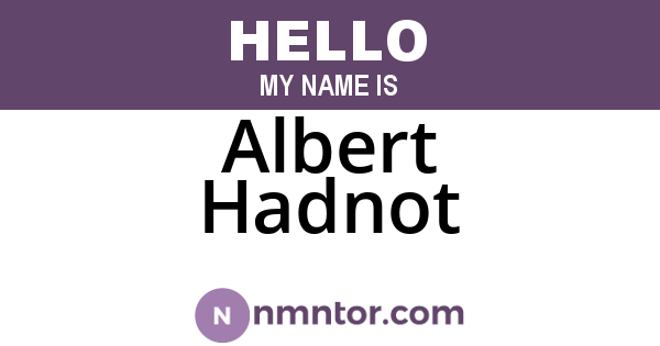 Albert Hadnot