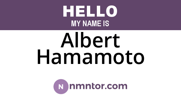 Albert Hamamoto