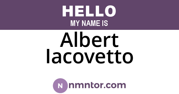 Albert Iacovetto