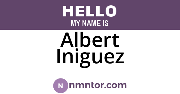 Albert Iniguez