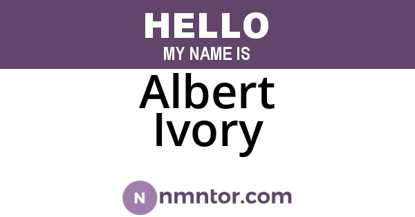 Albert Ivory
