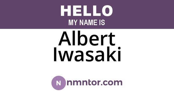 Albert Iwasaki