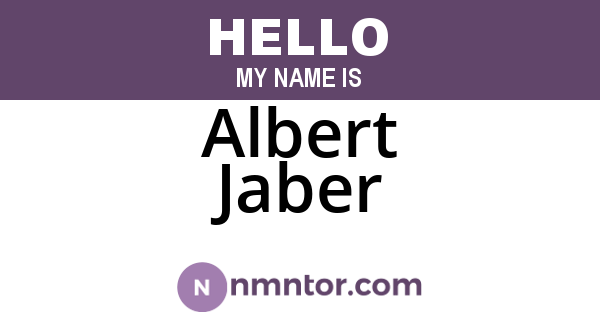 Albert Jaber