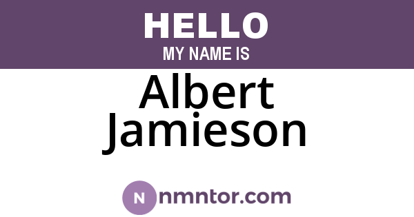 Albert Jamieson