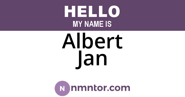 Albert Jan
