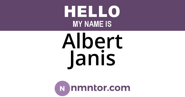 Albert Janis