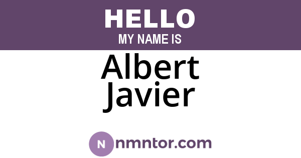 Albert Javier