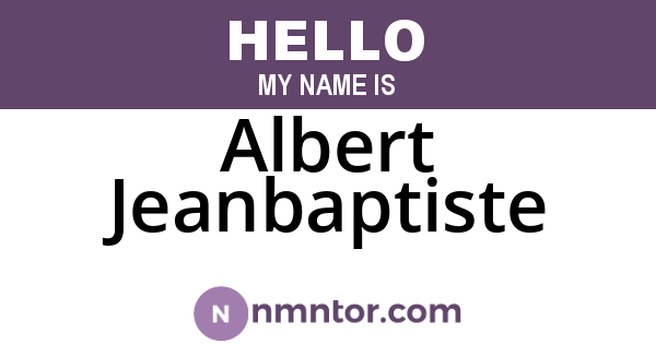 Albert Jeanbaptiste