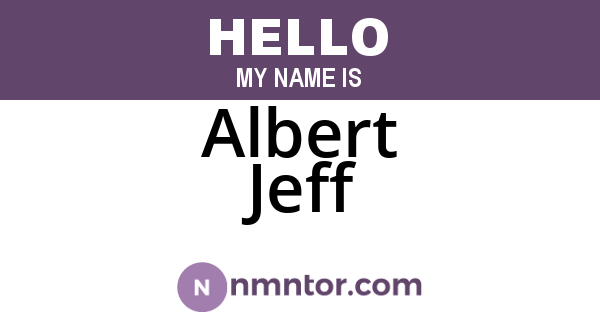 Albert Jeff