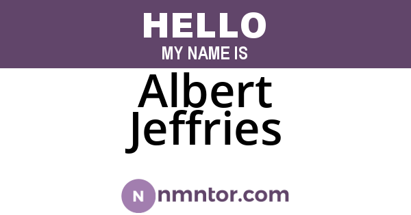 Albert Jeffries