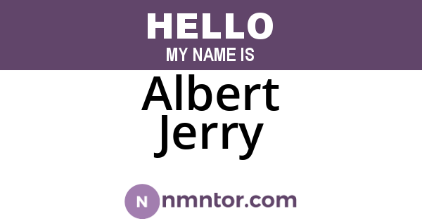 Albert Jerry