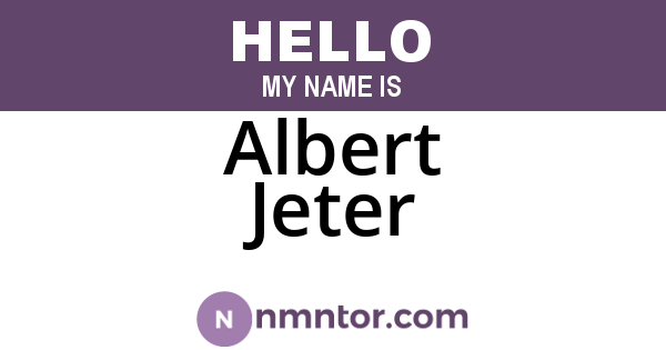 Albert Jeter