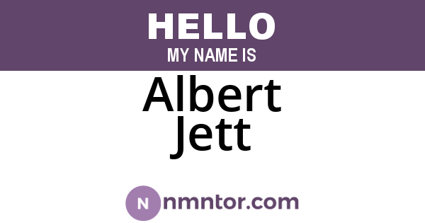Albert Jett