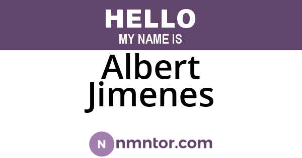 Albert Jimenes