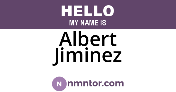 Albert Jiminez