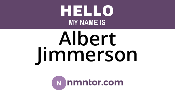 Albert Jimmerson