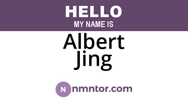Albert Jing