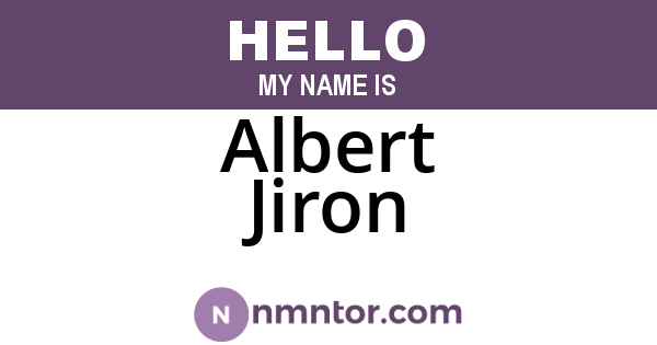Albert Jiron