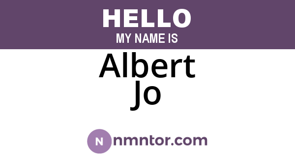 Albert Jo