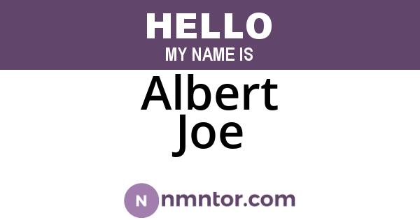 Albert Joe