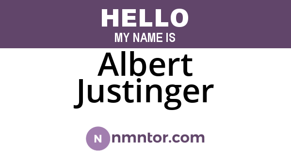 Albert Justinger