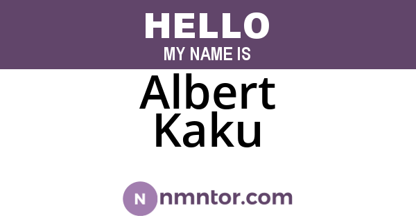 Albert Kaku