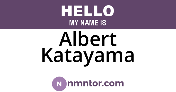 Albert Katayama