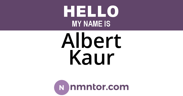 Albert Kaur