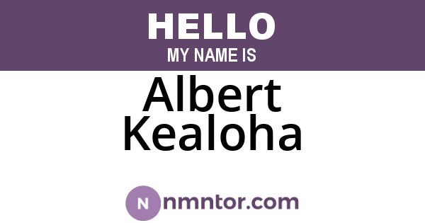 Albert Kealoha