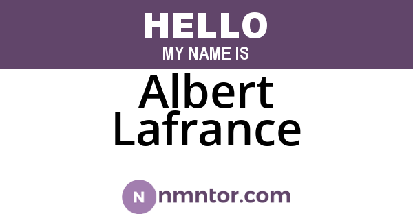 Albert Lafrance