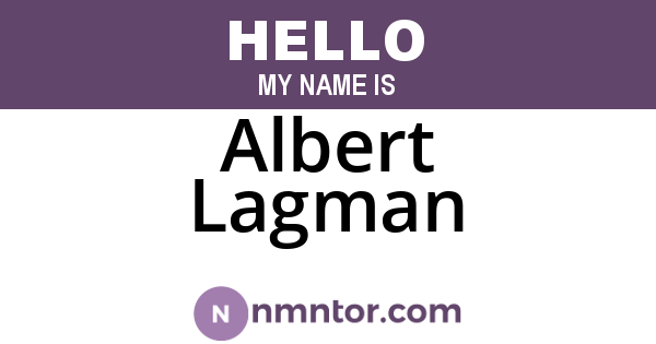 Albert Lagman