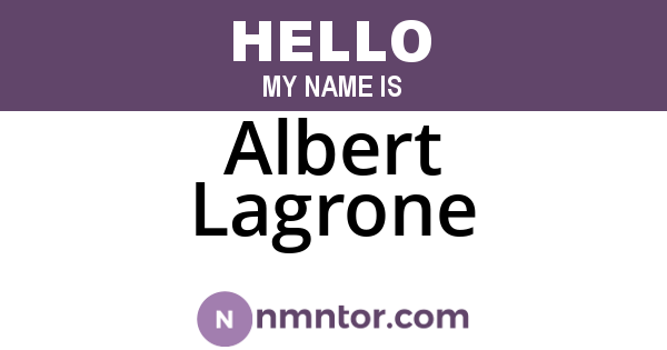 Albert Lagrone