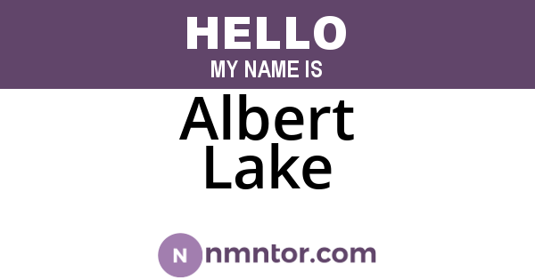 Albert Lake
