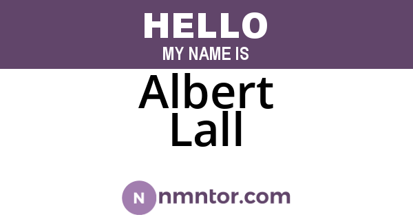 Albert Lall