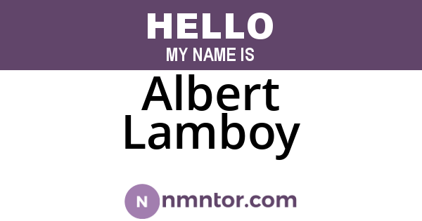 Albert Lamboy