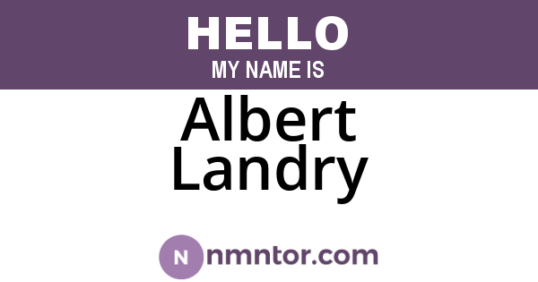 Albert Landry