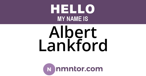 Albert Lankford