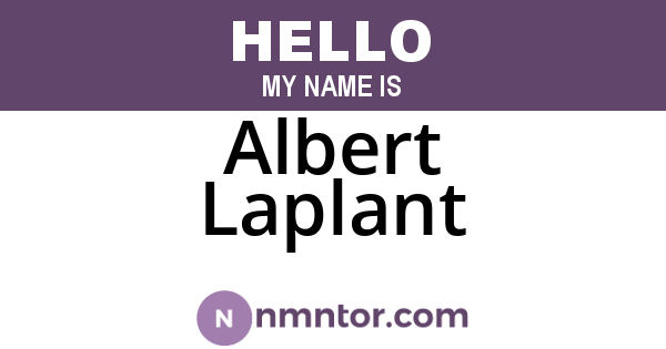 Albert Laplant